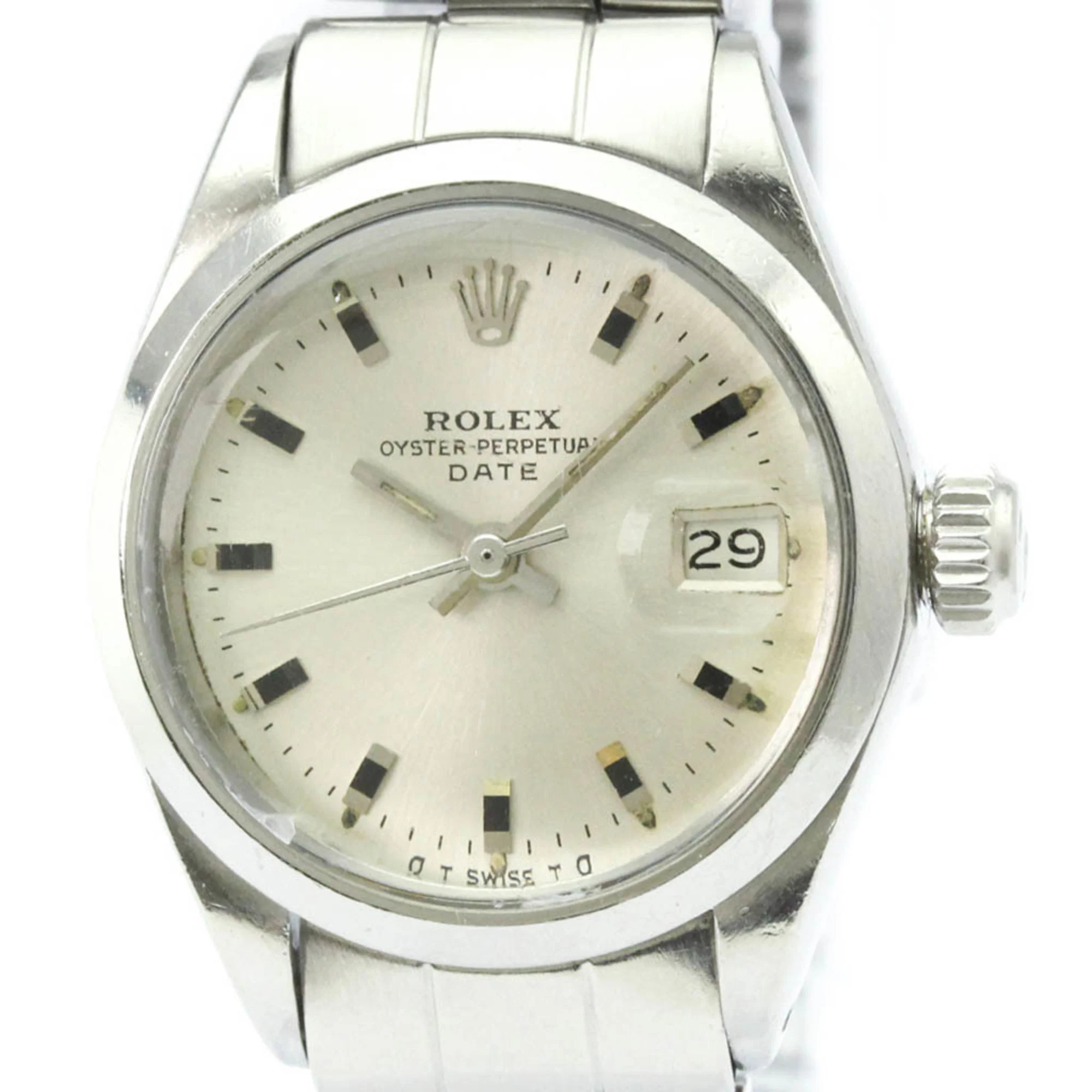 Rolex Oyster Perpetual Date 6916 Steel Automatic Ladies Watch Vintage
